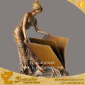 Cast Copper Sculpture for Sale Beautifull Lady reading Book BFSN-D057a